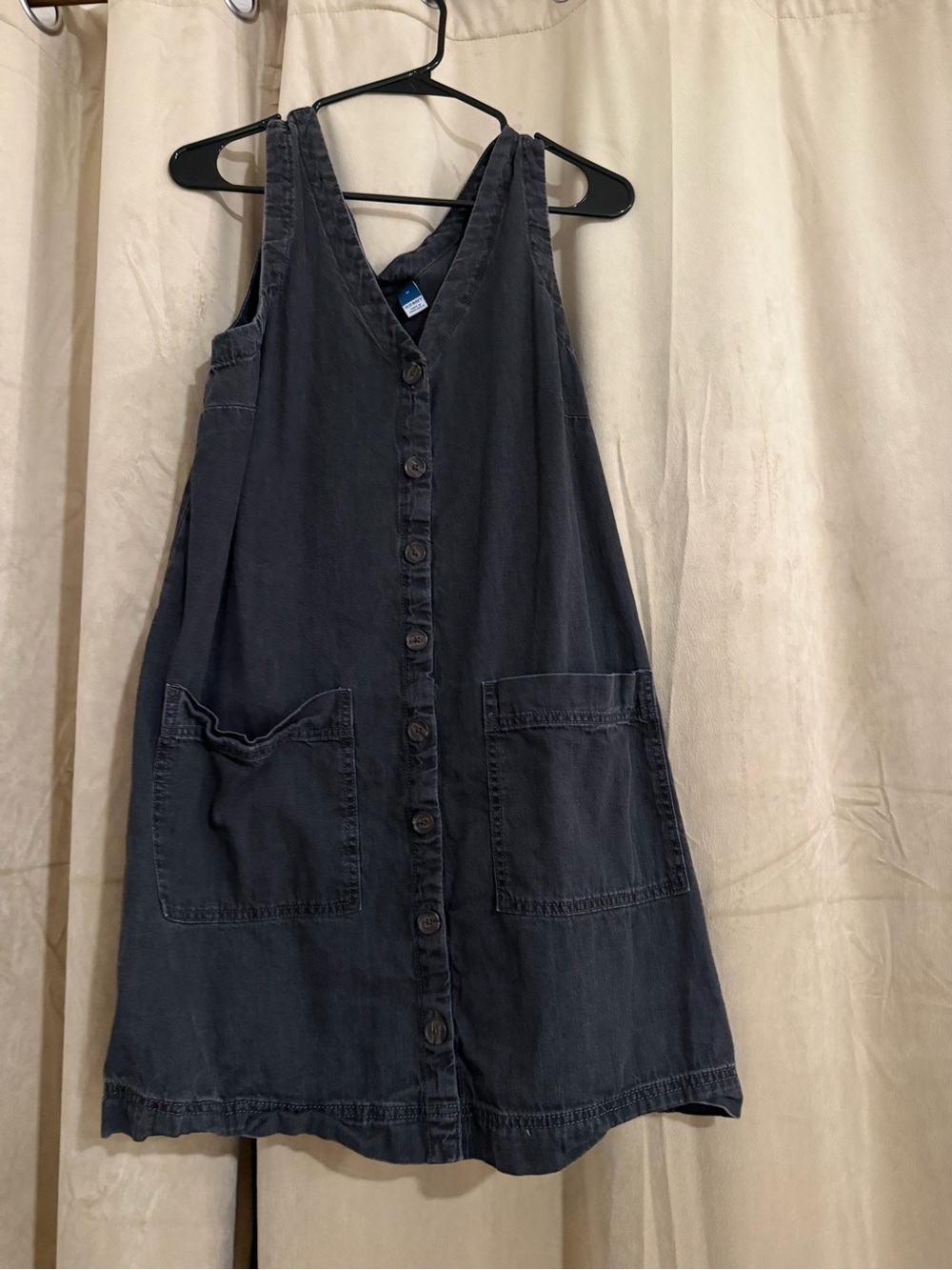 Women's Button-Front Black Dress